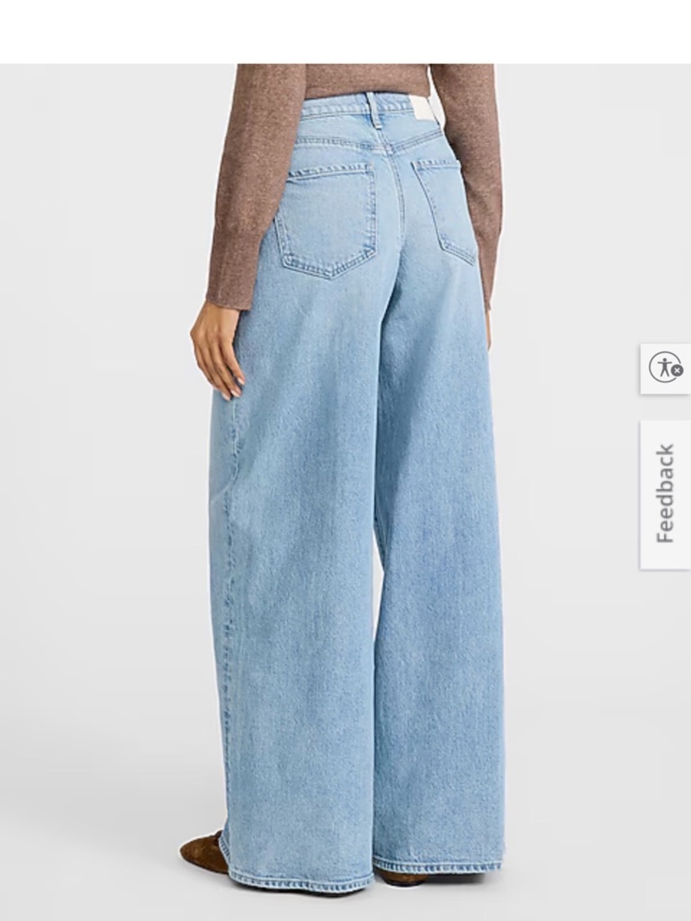 Express Light Wash High-Rise Wide Leg Jeans